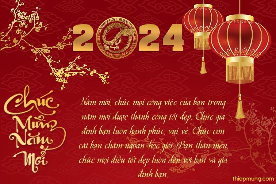 Tổng hợp 5 mẫu thiệp Tết đẹp và ý nghĩa nhất mừng năm mới Giáp Thìn 2024 